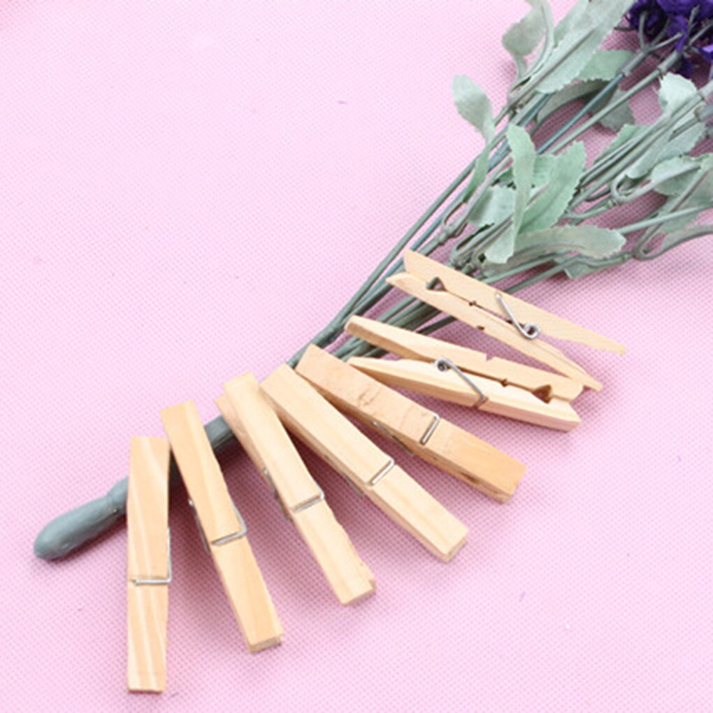 50 pièces très petite Mine taille 25mm Mini pinces en bois naturel pour pinces Photo pince à linge artisanat décoration Clips chevilles