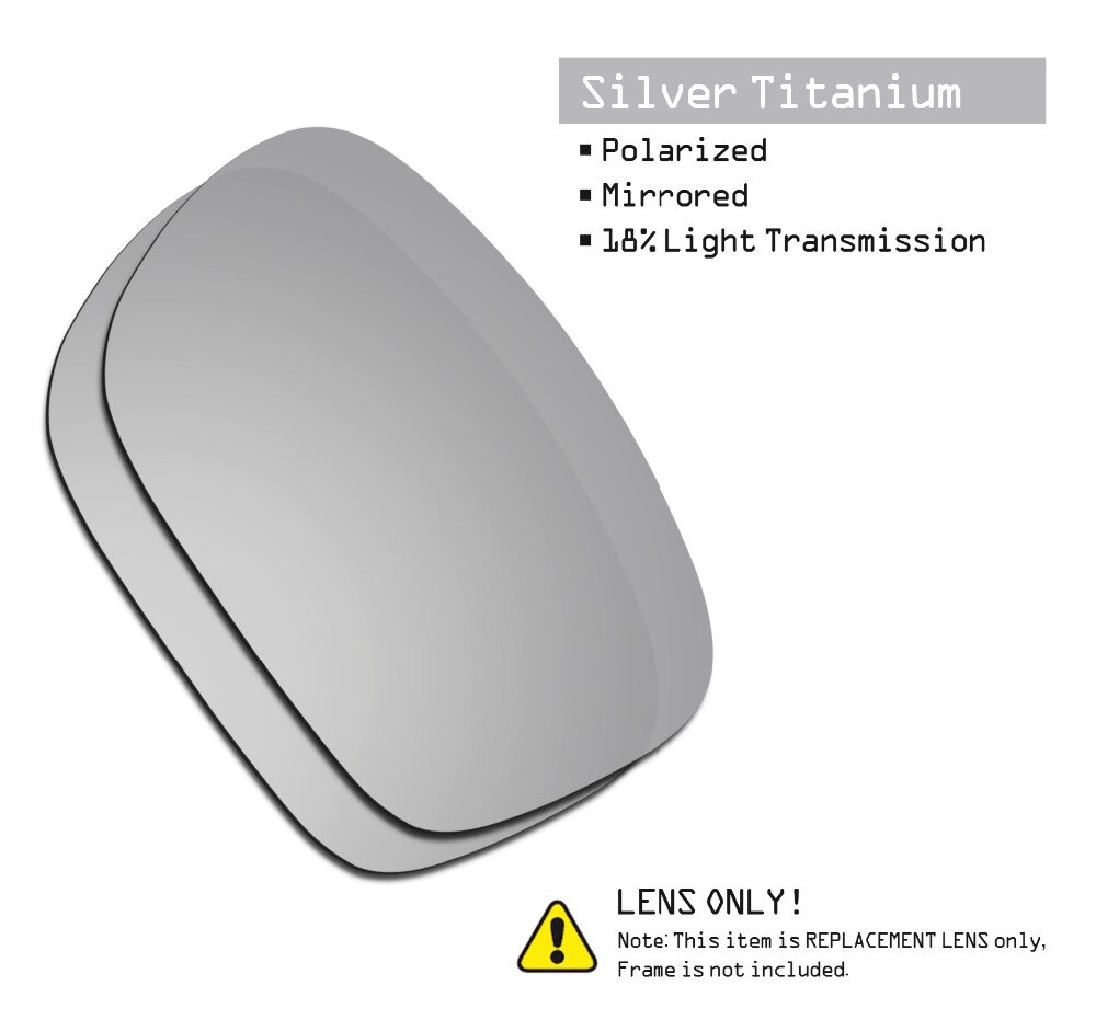 SmartVLT 2 Pairs Gepolariseerde Zonnebril Vervanging Lenzen voor Oakley Holbrook Ijs Blauw en Zilver Titanium