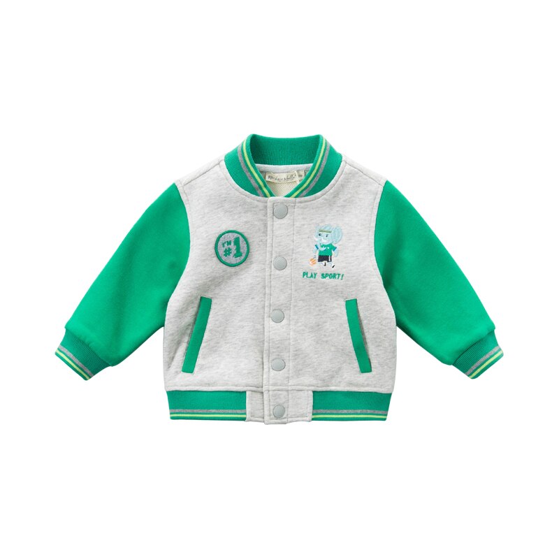 DBX12811 dave bella spring baby boy jacket children outerwear kids handsome coat: gray / 18M(73cm)