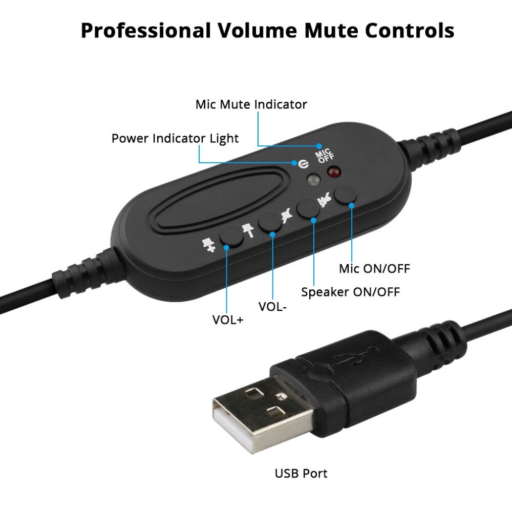 Fones de ouvido usb sem fio, ajustável, cancelamento de ruído, headset para jogos com microfone