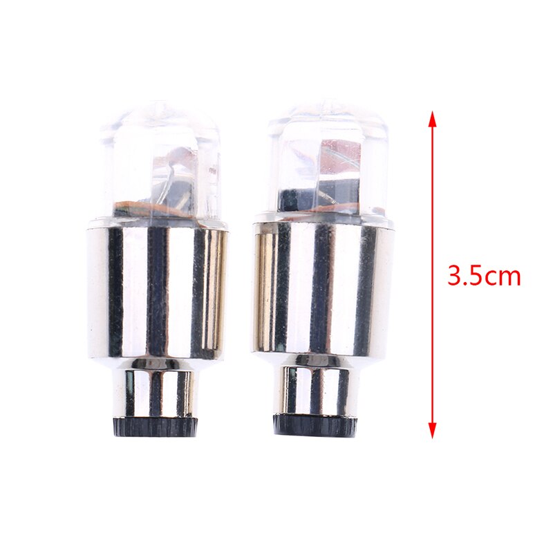 2pcs Bike Car Motorcycle Wheel Tire Tyre Valve Cap Flash LED Light Spoke Lamp Bicycle Bike Accessories