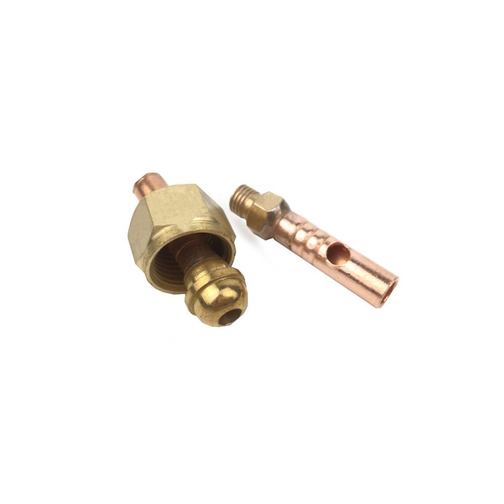 2Pcs TIG Welding Torch Fitting Connector Front 8mm M16*1.5mm Gas Power Cable Nut Screw Repair Parts Kit QQ150