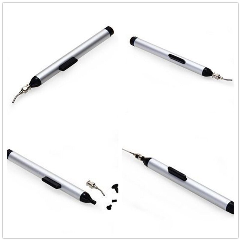 bolígrafo de succión al vacío Easy Pick Solder Picker Up + 3 pinzas alternativas de cabezales de succión herramienta de mano IC SMD delicada