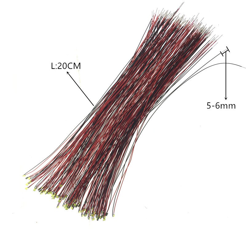 3V Wired Led Smd Lamp Modellen Wit Warm Pre-Gesoldeerd Micro Litz Voor Trein Railway Landschap Verlichting