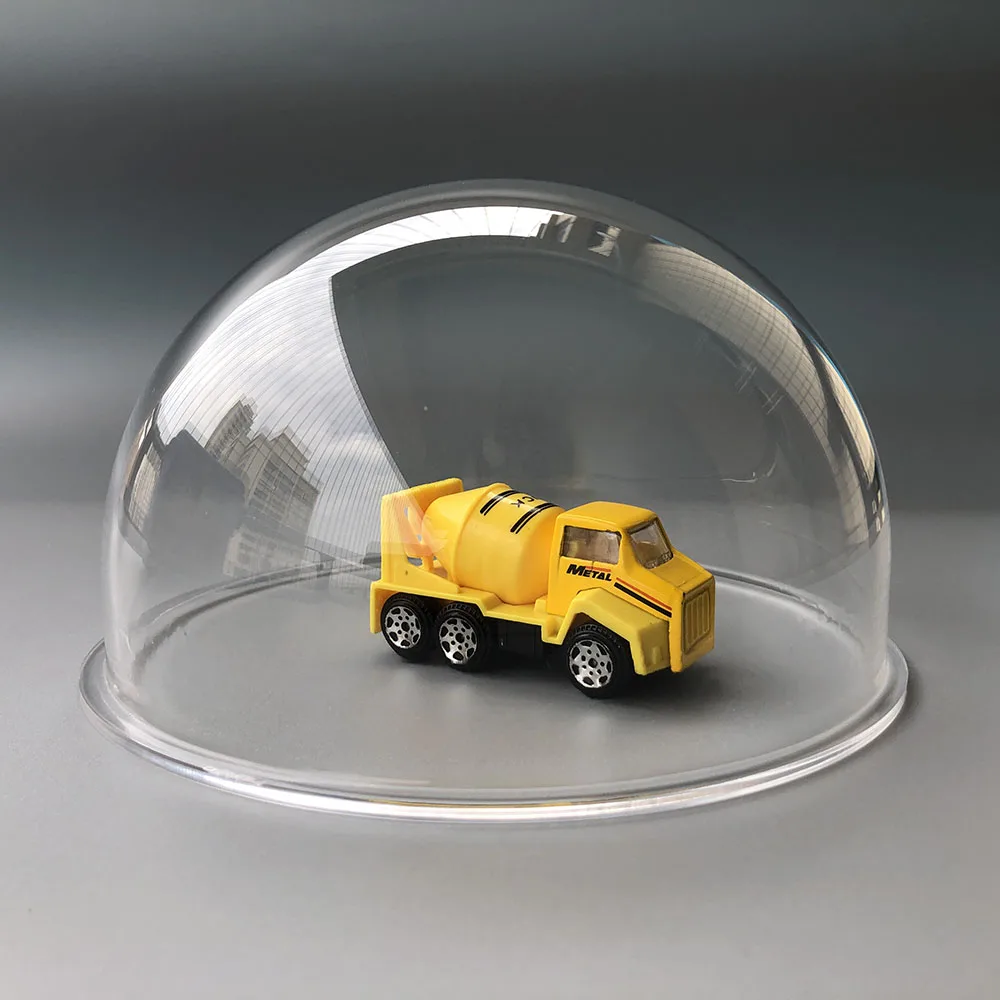 Verhoogde 154X90Mm 6 Inch Monitor Halfrond Transparant Acryl Sferische Cover Ptz Dome Camera Glas Shell Met Flens