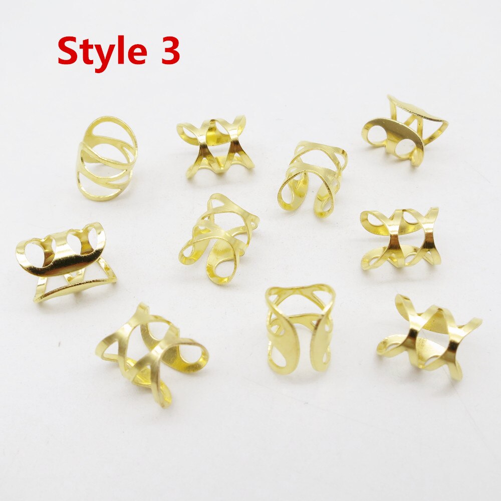 10 stk /20 stk justerbar viking hår Grue seg fletter dreadlock skjegg perler mansjetter klips til hår kvinner menn tilbehør