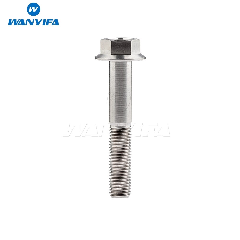 Wanyifa  m10 titanium ti bolte 1.25 pitch flange sekskantede bolte skruer  m10 x 30 35 40 45 55 60 65 70 75 80 100mm