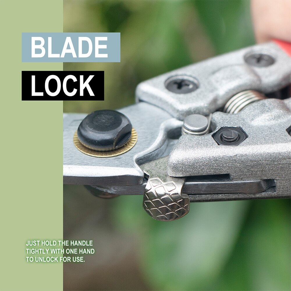 TOVIA 8 Inch Garden Pruning Shear Garden Scissors Bypass Branches Secateurs Pruner Shear Cut Fruit Trees Flower