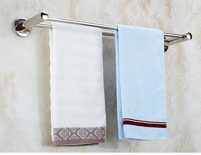 400-500mm Single Double Towel Rod Rail Rack Stainless Steel Bathroom Wall Mounted Bar