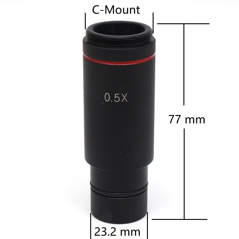 0.5X Reductie C-mount Lens Adapter voor CCD Cmos Camera Digitale Oculair Verbinden met Stereo Microscoop Optische Relais Lens