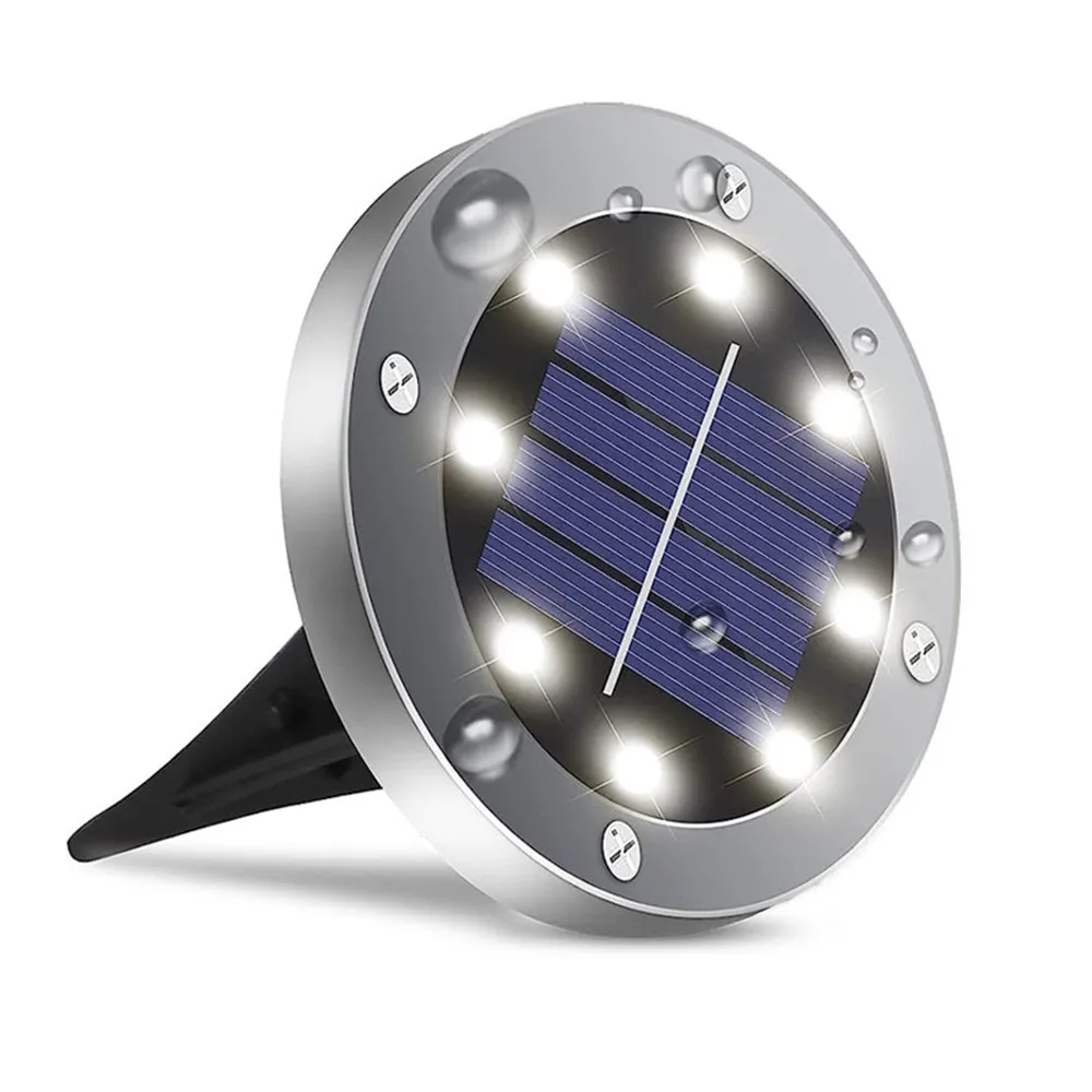 4/1 STKS Solar LED Vloerlamp 8LED Outdoor Gazon Licht Waterdichte Ondergrondse Lampen voor Gazon Decoratie Tuin Terras Binnenplaats: ROSE