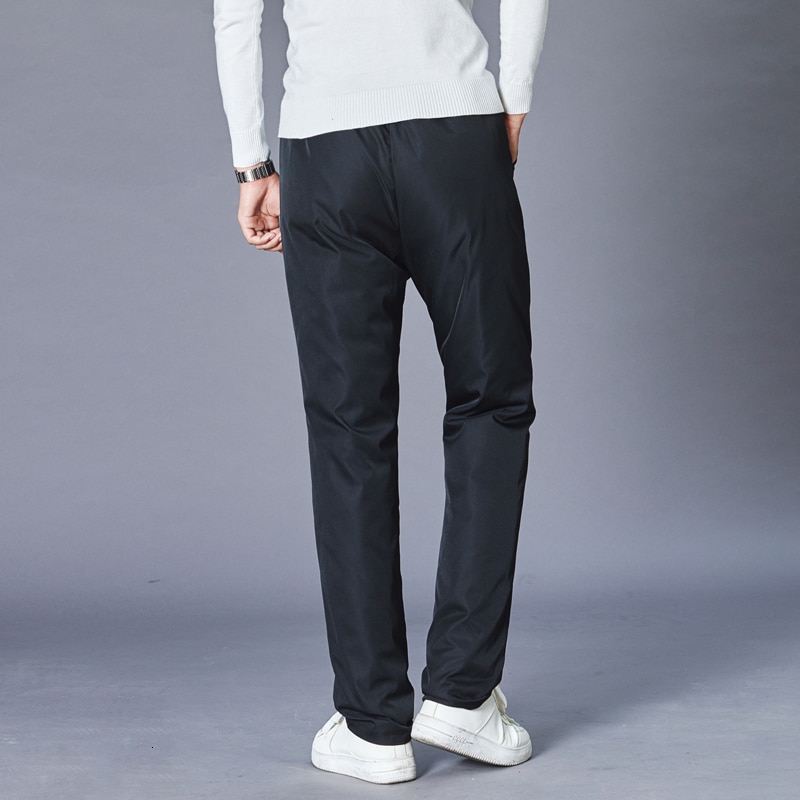 Pantalones calientes para hombre, pantalón grueso, térmico, a prueba de viento, recto, de algodón, para exteriores, invierno, 4XL