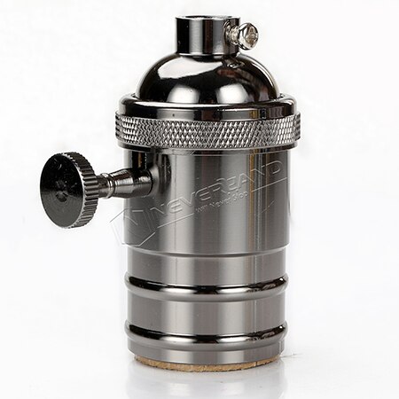 Vintage E27 Lamphouder Loft Industriële Stijl Messing E27 Socket Edison Lamphouder Base Voor Hanger Plafondlamp: Pearl Black