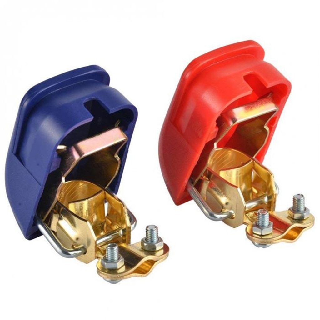 Abrazaderas de terminales batería de coche de liberación rápida para batería, 1 par, 12V, terminal de liberación rápida para batería: Default Title
