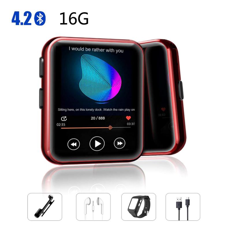 K1 Bluetooth MP3 Speler Met 1.54-Inch Touch Screen Draagbare MP3 Muziekspeler Audio Speler FM Radio