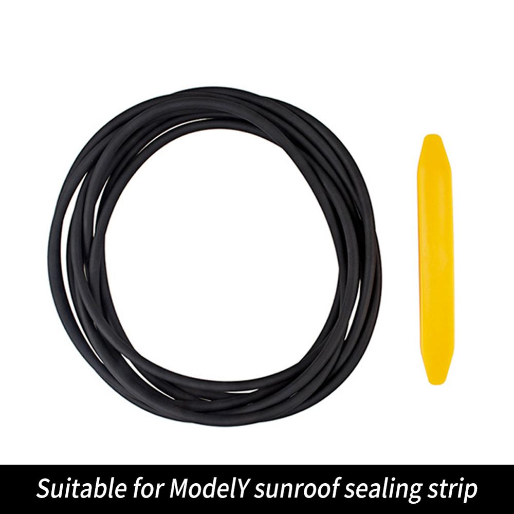 Wind Noise Reduction Kit Anti-Dust Skylight Sealing Strip Lowering Silicone Seal Kit Sunroof Rubber Seal Strip For Tesla Model 3