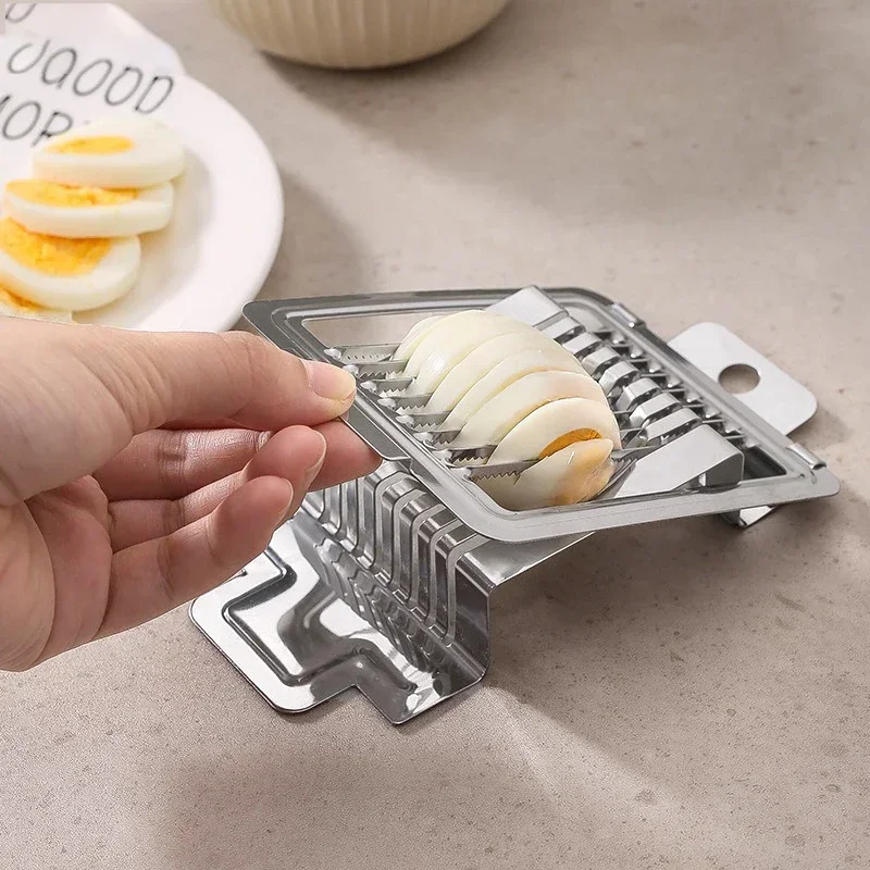 Eiersnijder Multifunctionele handmatige roestvrijstalen gekookt ei Kiwi Aardbei Zacht fruitsnijder Huishoudelijke keukenaccessoires