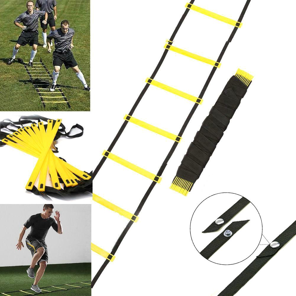6-12 Rung 3-6m Nylon Strap Agility Speed Power Training Ladder Soccer Fitness Exercise Rope Football Speed Ladder Training Stair