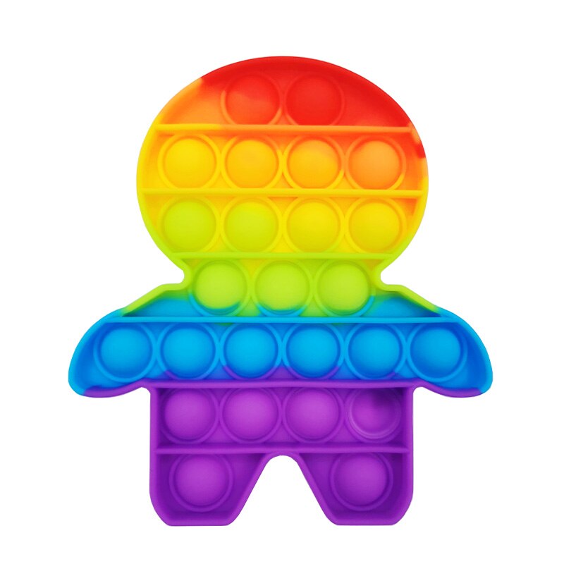 Regenbogen Pop Push Blase Zappeln Spielzeug Antistress Squeeze Sensorischen Spielzeug Relief Squishy Anti Stress Spielzeug Für Erwachsene Kinder: PL-442