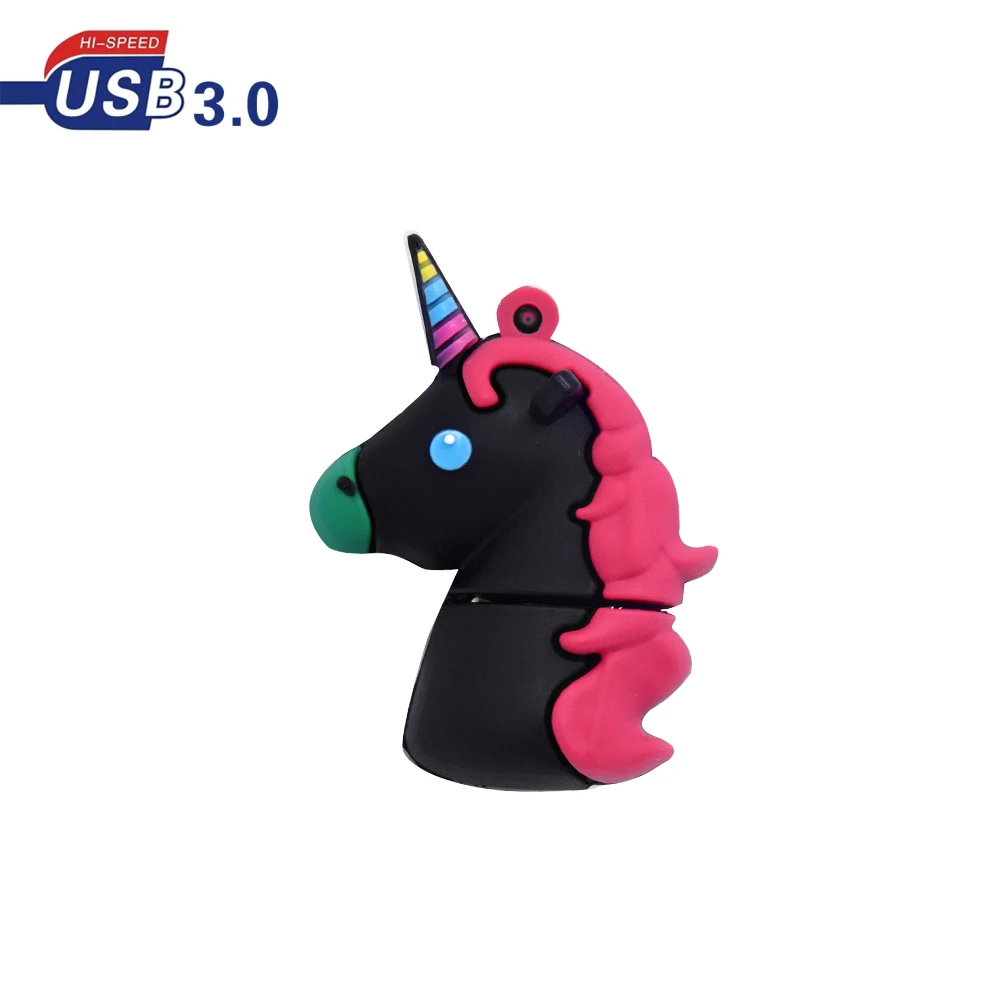 Mini clé USB 3.0, support à mémoire de 4GB 8GB 16GB 32GB 64GB, joli dessin animé licorne, cheval coloré: style 3 / 8 GO