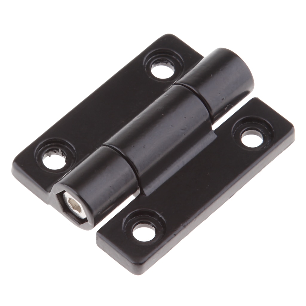 180 Degree Boat Cabin Door Hinge Adjustable Position Control Hinges with with Countersunk Holes - Black