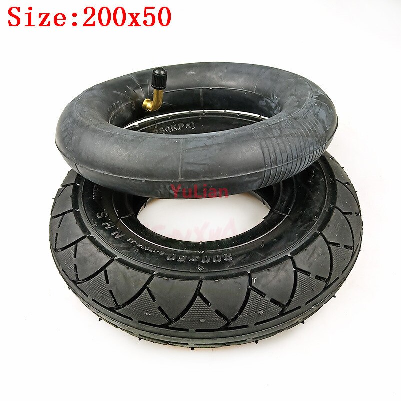 4 options 200x50 hors pneu de route pour rasoir, dauphin Scooter électrique réaménagement accessoires 8 pouces pneu pneumatique antidérapant: A