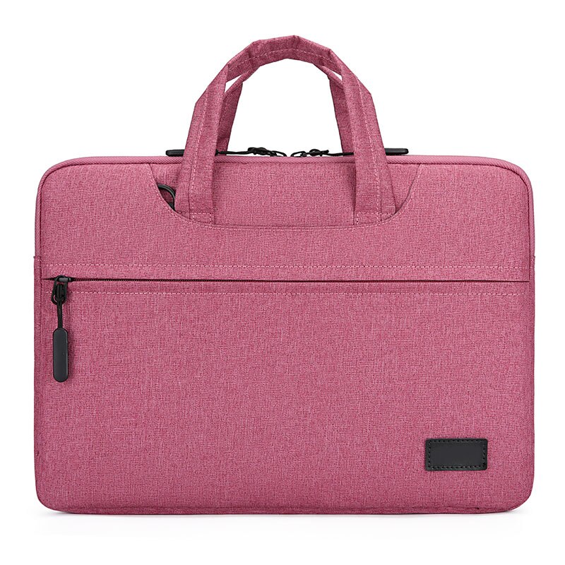 AOTTLA Handbag 16 Inch Laptop Bag Large Capacity Men's Briefcase Classic Solid Color Women's Shoulder Bag Leisure Crossbody Bags: Pink Small