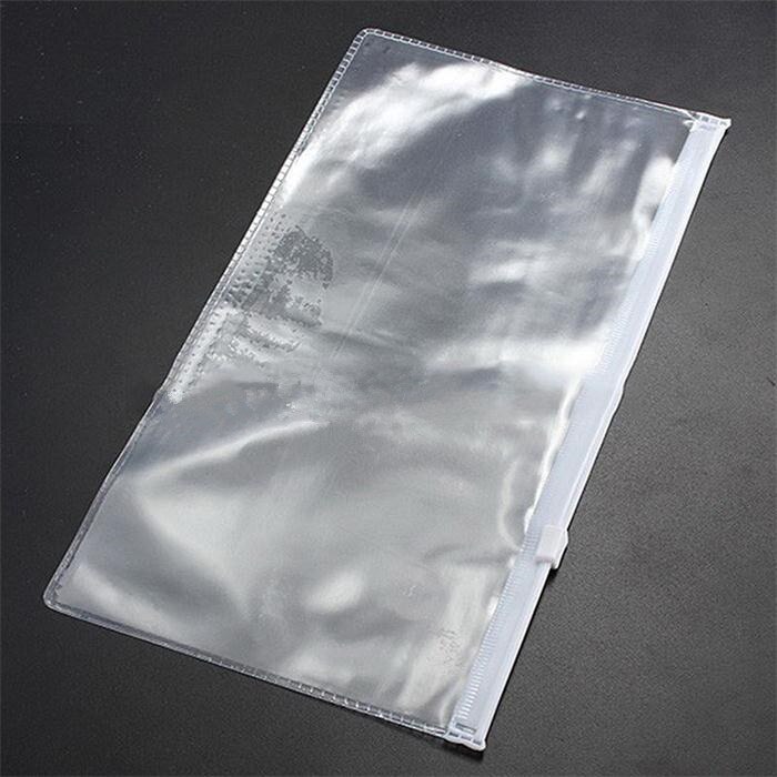 A6 Paper File Folder Book Pencil Pen Bag Plastic Clear Portable Desktop Document Paper Organizer Storage Bag School Stationery