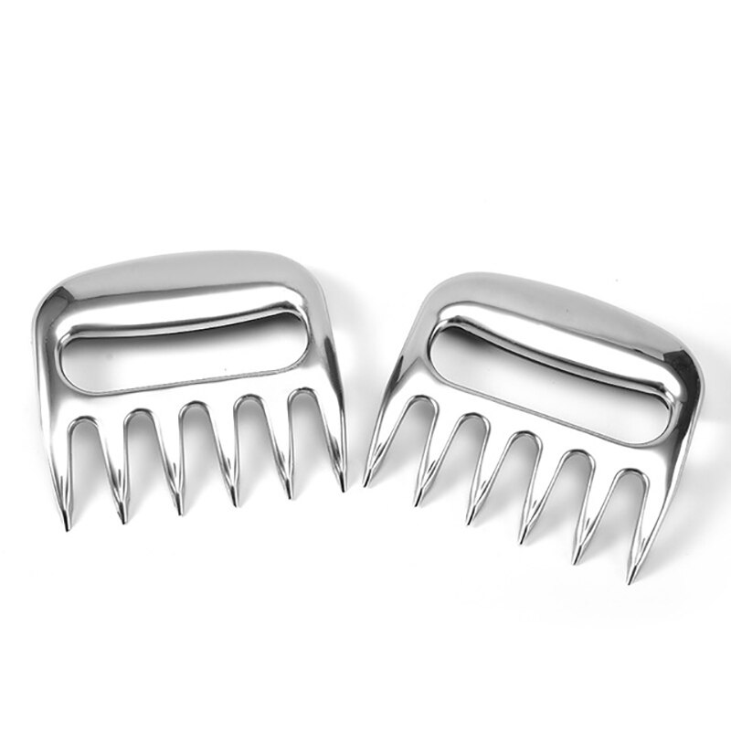 BBQ métal viande griffes diviseur acier inoxydable fourchettes à viande ours griffe viandes séparateur pour cuisine dinde boeuf porc déchiqueter BBQ outils
