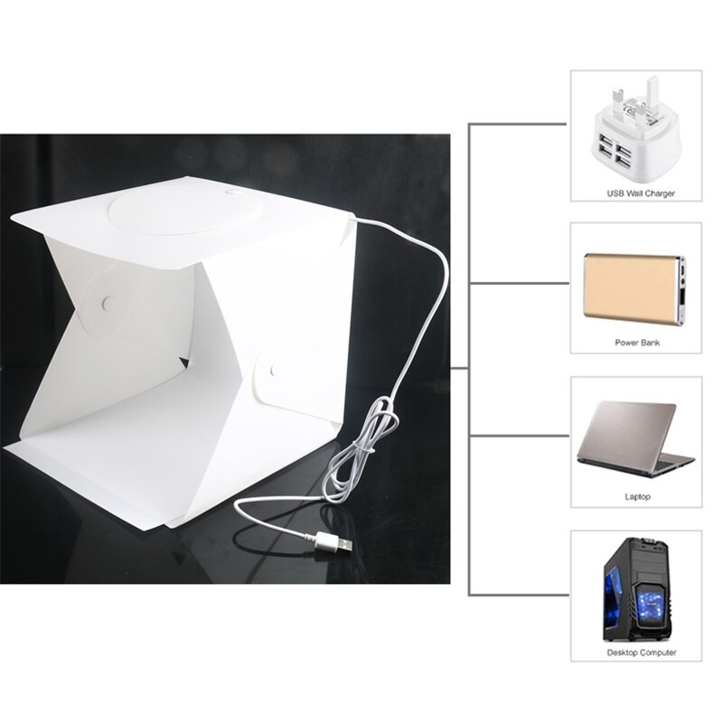 Mini anel lightbox dobrável portátil photo studio caixa de fotografia softbox com 4 cenários kits para dslr câmera tiro mesa