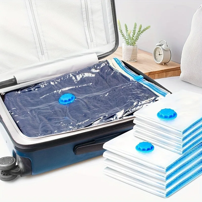 Vakuum-Aufbewahrungsbeutel, für Bettwäsche, Kissen, Handtücher, Kleidung, platzsparende Reise-Aufbewahrungstasche, mit handelektrischer Pumpe, Vakuumbeutel-Paket