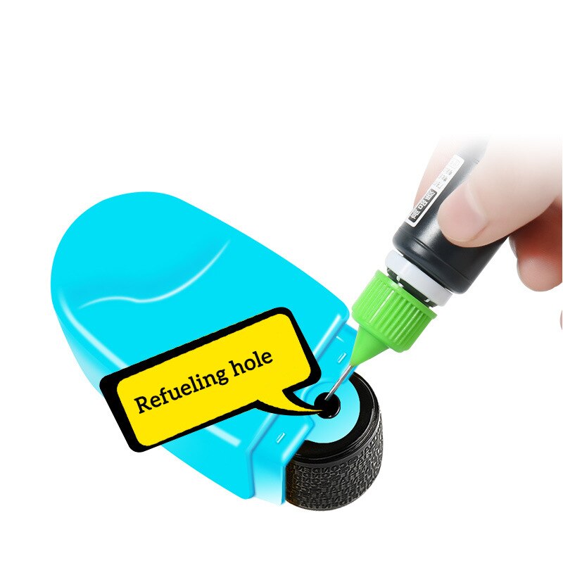 1pc/3 unids/set recarga de tinta negra de identidad guardia protección contra robo rodillo sello fotosensible sello de recarga de tinta