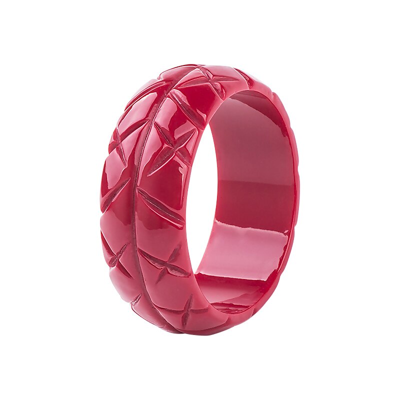 Trendy żywica mankiet grawerowane bransoletki bransoletki kobiety nowa moda akrylowe okrągłe szeroka bransoletka kobiet urok biżuteria ślubna dziewczyny: dark red
