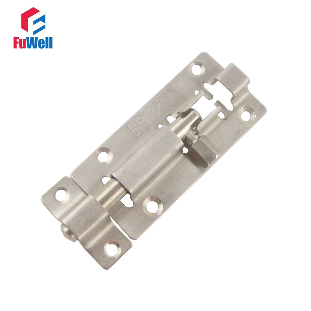 4pcs Stainless Steel 3" Barrel Door Bolt Latches 75mm Silver Home Gate Safety Hardware Barrel Bolt Lock