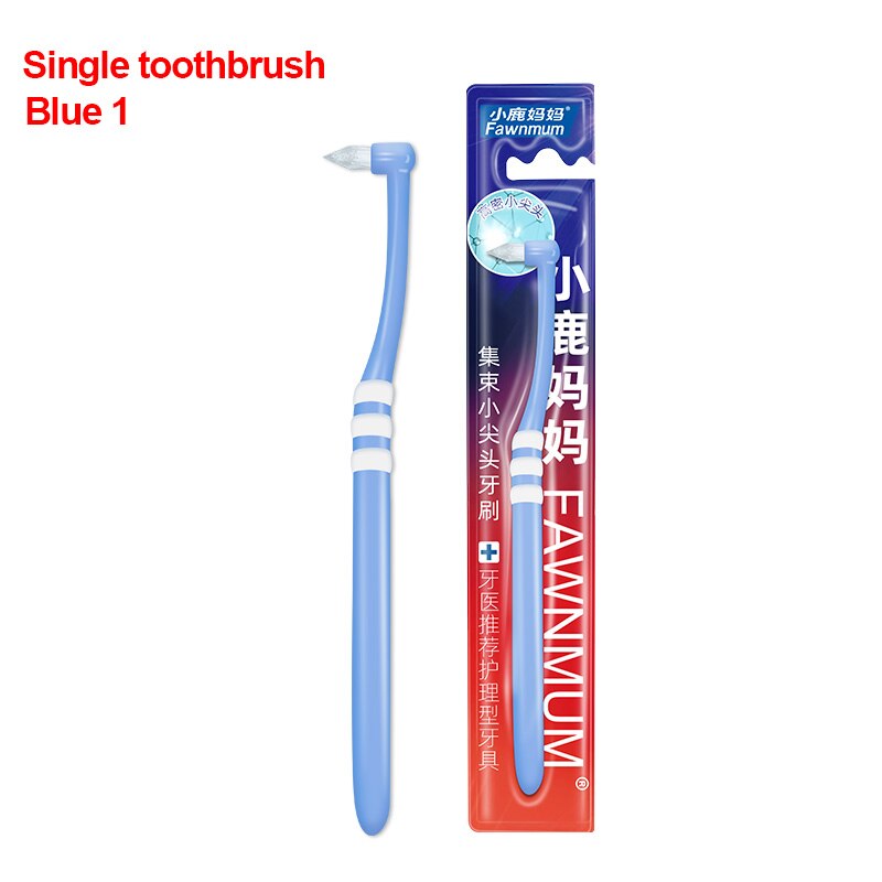 Fawnmum Orthodontische Tandenborstel Puntige en Platte Kop Zacht Haar Correctie Schone Tanden Kloof Floss Mondhygiëne Tanden Bretels 1 Stuks: MULTI