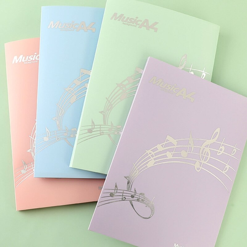 Cartella di punteggio musicali espandibile 4 pagine raccoglitore di musica A4 scrivibile per disegnare file di modifica per la memorizzazione di file per insegnanti D5QC