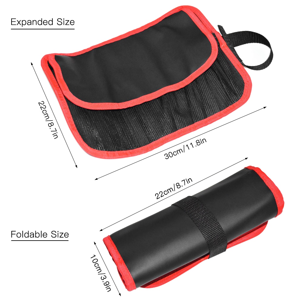 Bolsa de almacenamiento para señuelos de pesca, bolsa de PVC impermeable de poliéster, 12 ranuras, organizador de cebos, accesorios de pesca