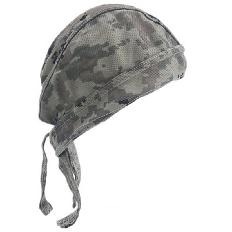 Åndbar multifunktions camouflage pandebånd cykling bandana pirat hoved tørklæde sport bandanas cykel hoved tørklæde vandreture hat: D