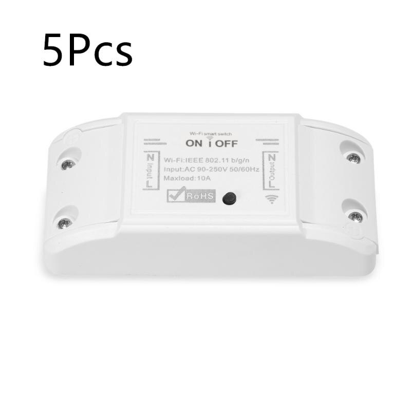1/10PC Smart Basic Wifi Switch Universal For Smart Home Wif Switch Automation Module Timer Diy Remote Controller For Iphone Ios: 5Pcs