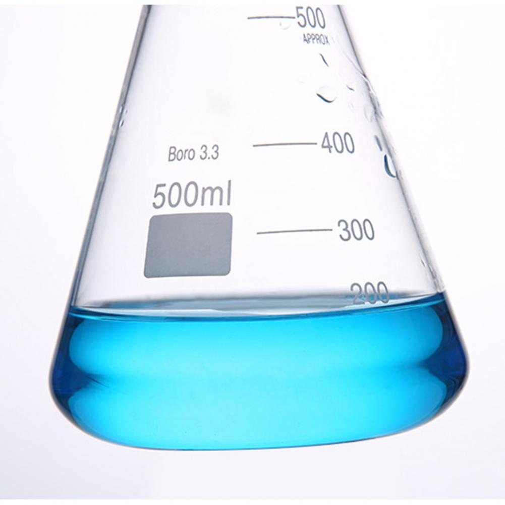! Frasco cónico triangular de cristal sin plomo para laboratorio, con tapón, abertura estrecha, 50-1000ml