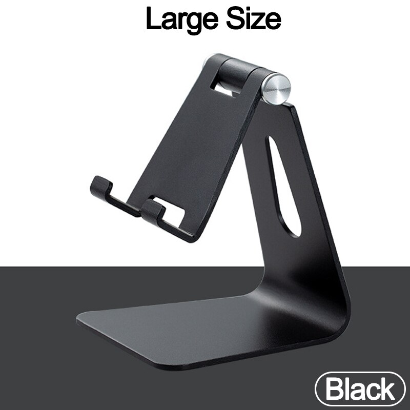 Metal Rotation iPad Holder For iPad 9.7 10.2 10.5 11 12.9 inch Tablet Desktop Stand For Samsung Xiaomi Huawei Phone Tablet: Large-Black