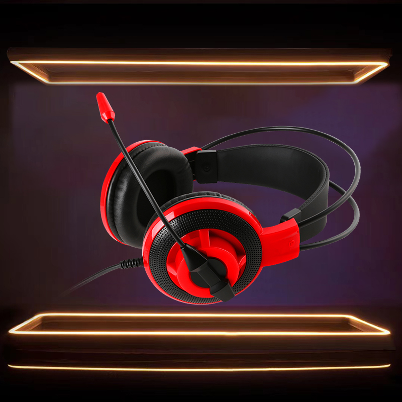 MSI GAMING GEAR DS501 GAMING HEADSET Ergonomic Wired Gamer Headphones With Microphone RGB noise reduction HiFi Laptop PC Gamer