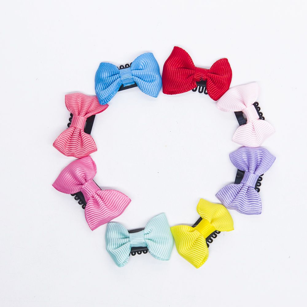 10 pièces/lot mignon nœud pinces à cheveux solide épingles à cheveux bébé filles Barrettes petit imprimé Floral épingle à cheveux chapeaux bébé cheveux accessoires