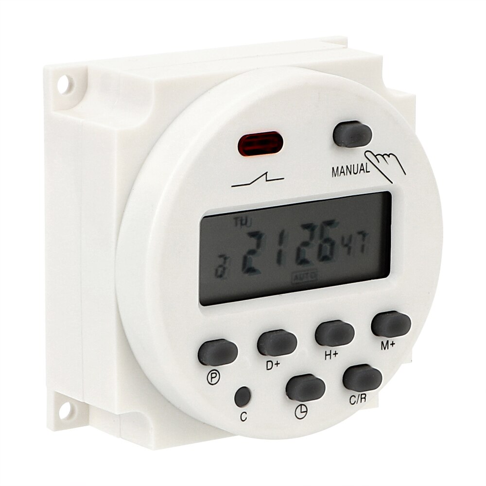 NICEYARD Time Control Switch Auto On/Off Relay Daily Weekly Programmable Timer AC 220-250V Digital LCD Electronic