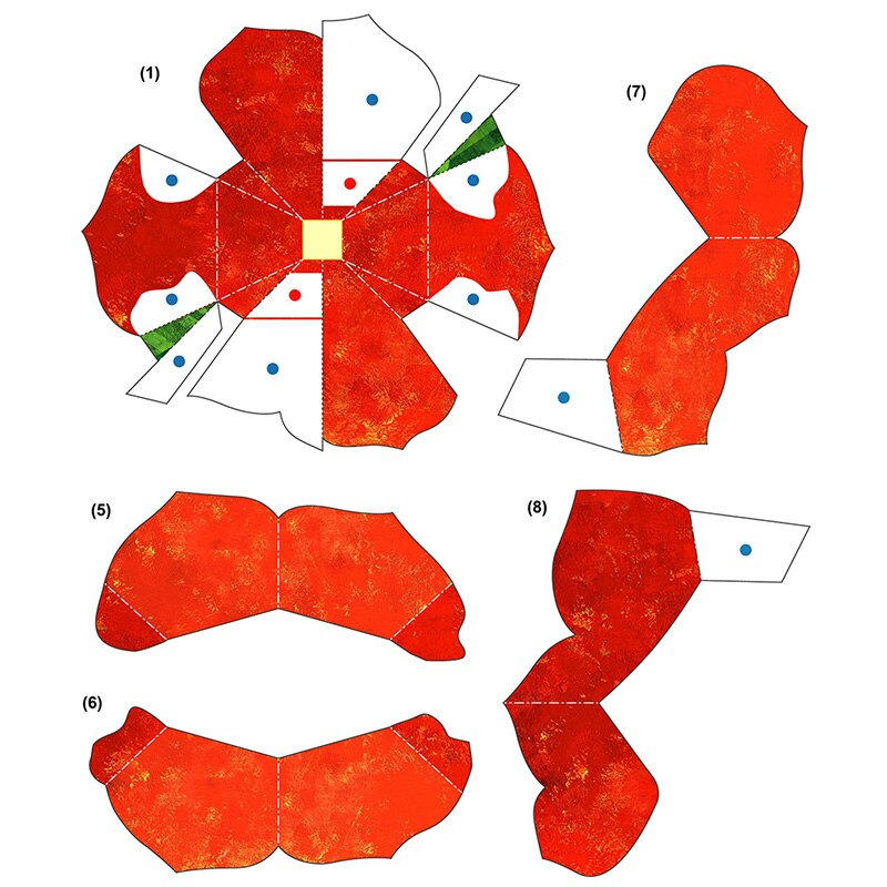 DIY Pop-up Card Rose Flower,Handmade 3D Anniversary Greeting Card Paper Model Postcard Invitation Papercraft,Craft ER-090