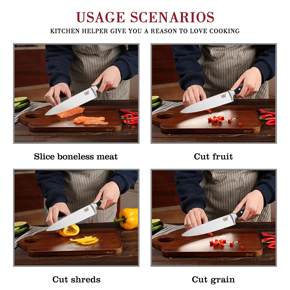 XYj Edelstahl Messer Küche Messer Werkzeuge 8 "5" 7 "3,5" Schäl Dienstprogramm Santoku Koch Schneiden brot Kochen Messer Neue