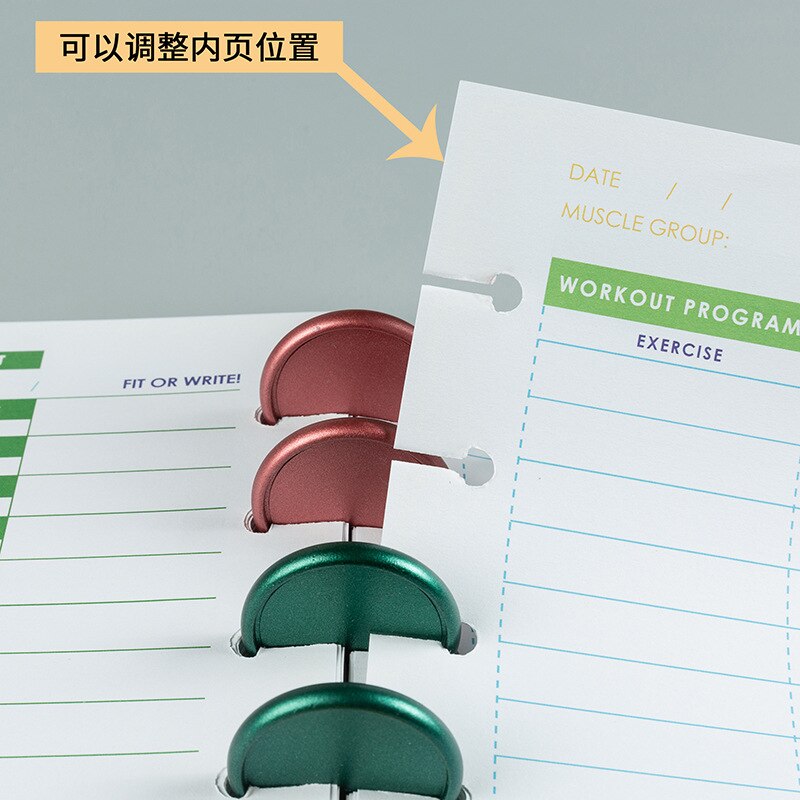 50pcs Planner Ring Binder Plastic Ring Mushroom Planner Mushroom Hole Binders Chest Binder Discbound Planner Ring Binder