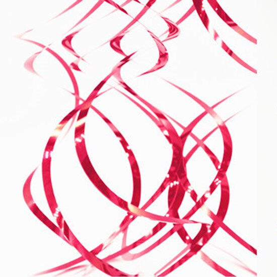 FUNNYBUNNY Levendige Regenboog Plastic Swirl Decoraties, 5 Stuks, Gemaakt van Plastic, Regenboog, 35.4": red