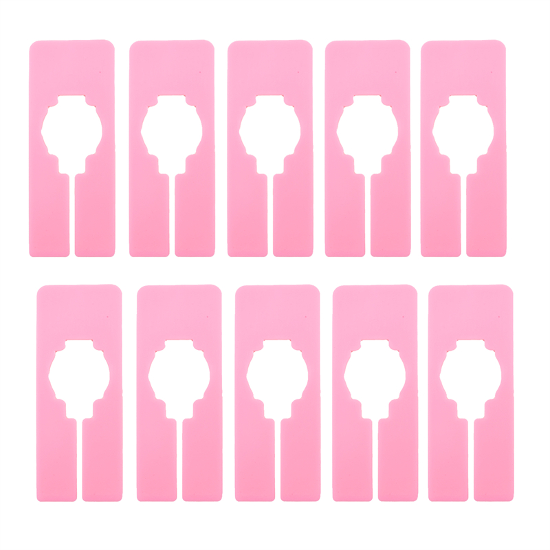 10Pcs/Set Clothing Size Closet Rack Dividers Hangers Wardrobe Shop Closet Dividers Suitcase for Shelves Hanging Clothes Adult: Light Pink
