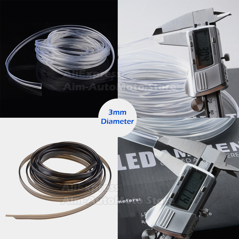 3mm Fiber Optic Neon Wire Extended Strip Invisible Light Guide Accessories For Car Interior Ambient lighting Equipment